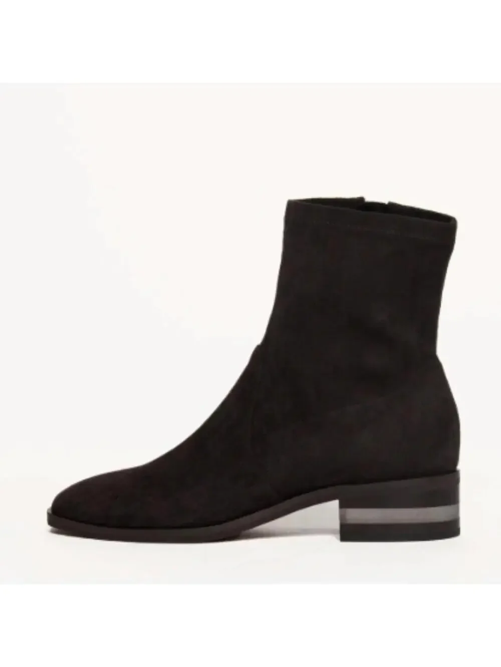 Silent D Fuller Black Stretch Suede Square Toe Sock Style Designer Boot 36 $155